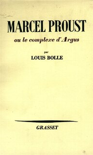 Front cover_Marcel Proust ou le complexe d'Argus