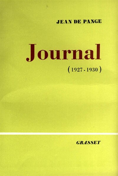 Front cover_Journal, Tome 1