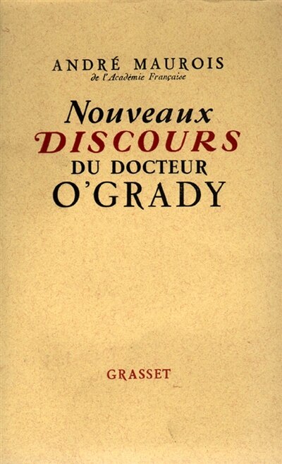 Couverture_Nouveaux discours du Dr O'Grady