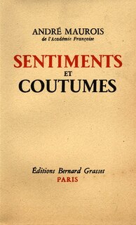 Front cover_Sentiments et coutumes