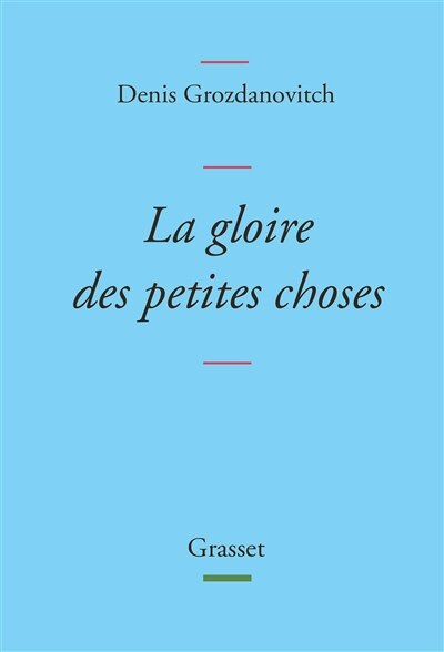 Front cover_La gloire des petits choses