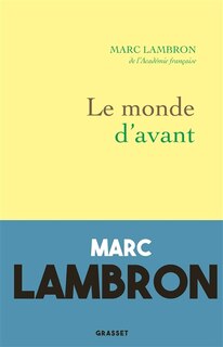 Couverture_Le monde d'avant