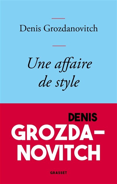 Front cover_Une affaire de style