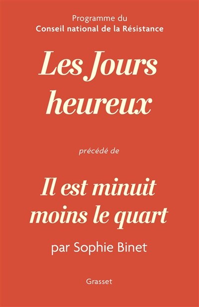 Front cover_Les jours heureux