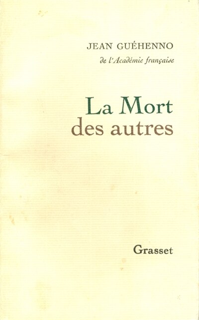 Front cover_La mort des autres