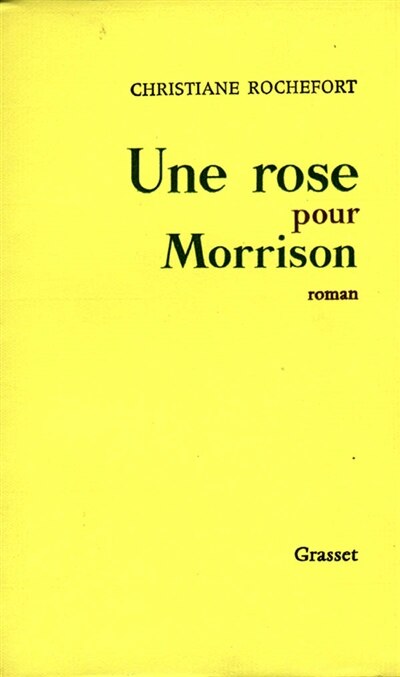 Front cover_Une rose pour Morrison