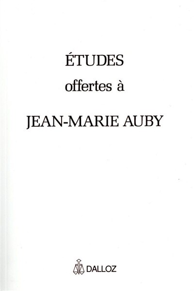 Couverture_Mélanges offerts à Jean-Marie Auby