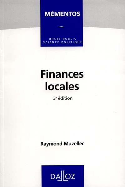 Front cover_Finances locales