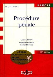 Front cover_Procédure pénale