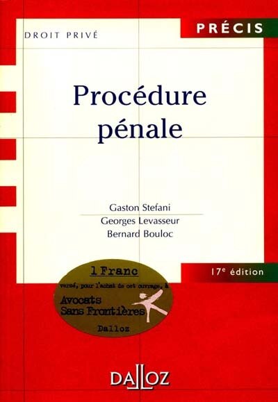 Front cover_Procédure pénale