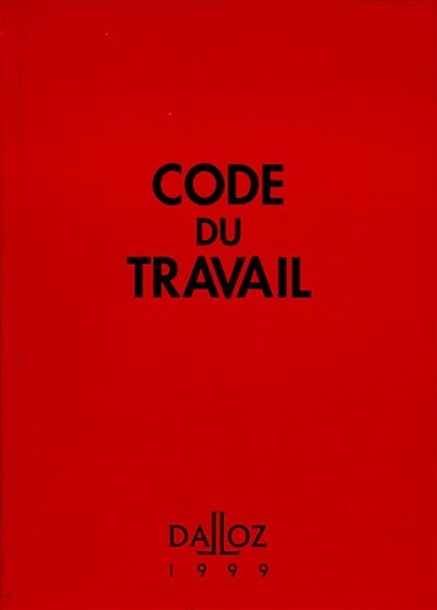 Front cover_Code du travail 1999