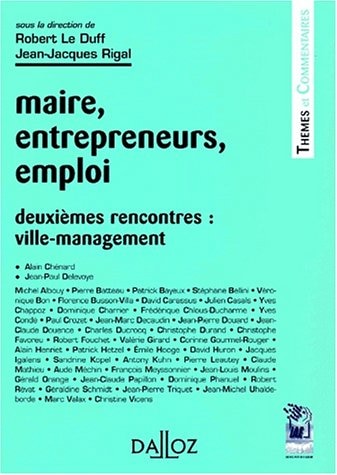 Front cover_Maire, entrepreneurs, emploi