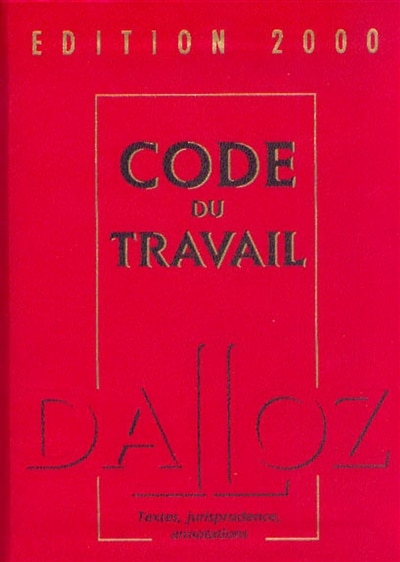 Front cover_Code du travail 2000