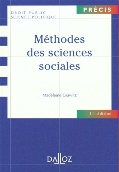 Couverture_Méthodes des sciences sociales