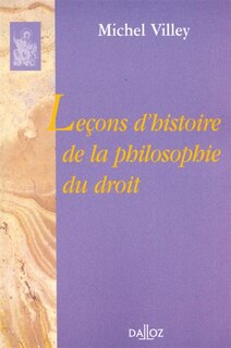 Front cover_Leçons d'histoire de la philosophie du droit