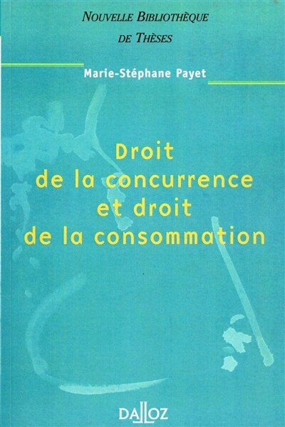 Front cover_Droit de concurrence et droit de la consommation