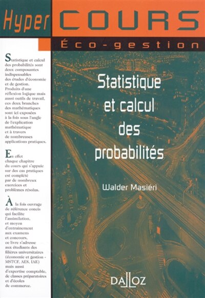 Front cover_Statistiques et calcul des probabilités : cours et travaux pratiques
