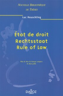 Front cover_Rechtsstatt, Rule of Law, état de droit