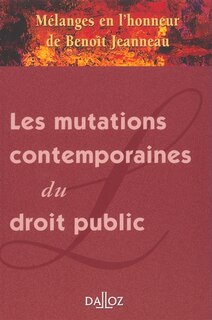 Front cover_Les mutations contemporaines du droit public