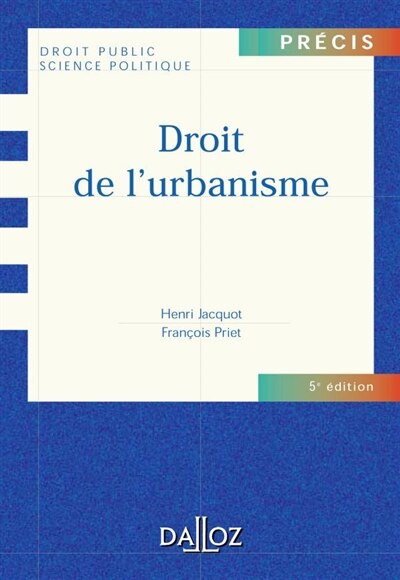 Front cover_Droit de l'urbanisme