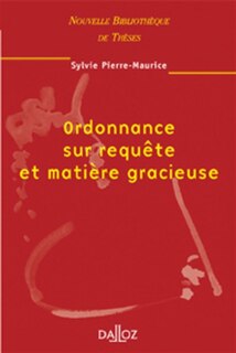 Front cover_Ordonnance sur requête et matière gracieuse