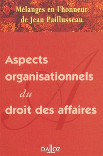 Front cover_Aspects organisationnels du droit des affaires