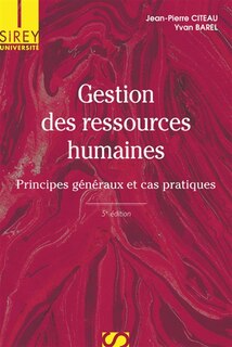 Front cover_Gestion des ressources humaines : principes généraux et cas pratiques
