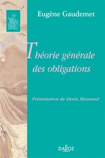 Front cover_Théorie générale des obligations