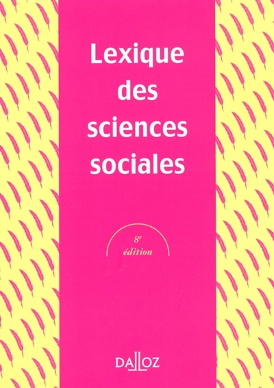 Front cover_Lexique des sciences sociales