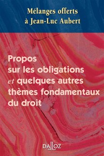 Front cover_Propos sur les obligations et quelques autres thèmes fondamentaux du droit