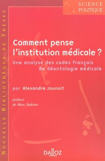 Front cover_Comment pense l'institution médicale ?