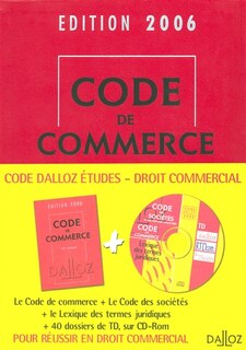 Front cover_Code Dalloz études droit commercial 2006