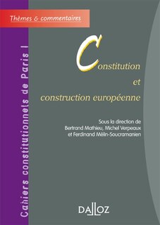 Front cover_Constitution et construction européenne