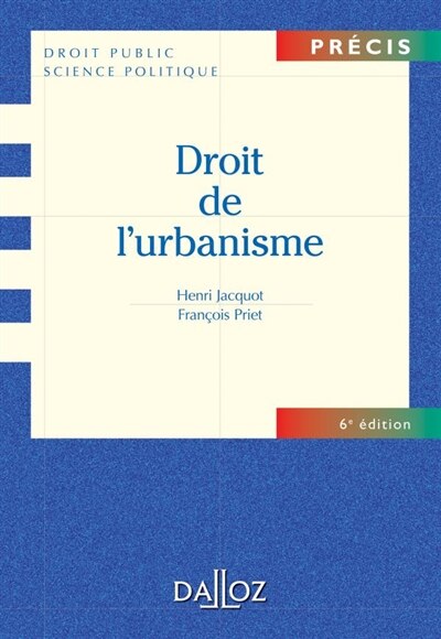 Front cover_Droit de l'urbanisme