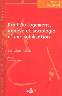 Front cover_Droit au logement, genèse et sociologie d'une mobilisation