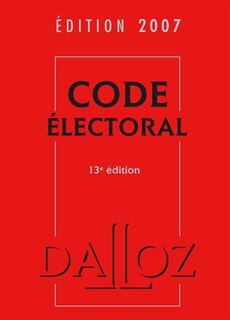 Front cover_Code électoral 2007