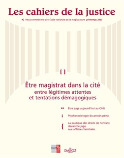 Front cover_Cahiers de la justice (Les) - Revue de L'ENM, n°2. Etre magistrat dans la cité