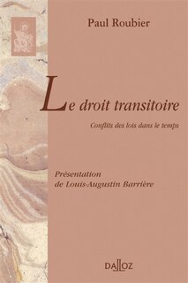 Front cover_Le droit transitoire