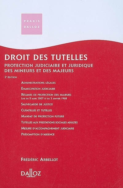 Couverture_Droit des tutelles