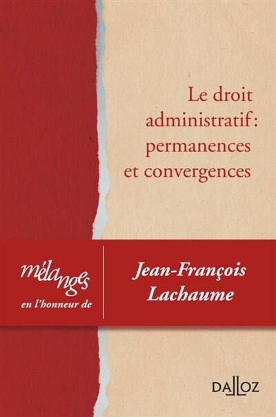 Front cover_Le droit administratif