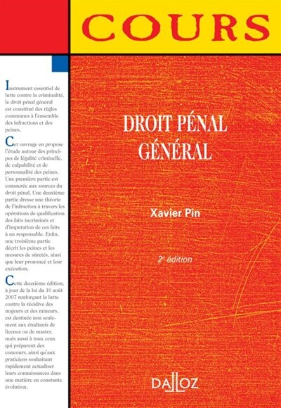 Couverture_Droit p&eacute;nal g&eacute;n&eacute;ral
