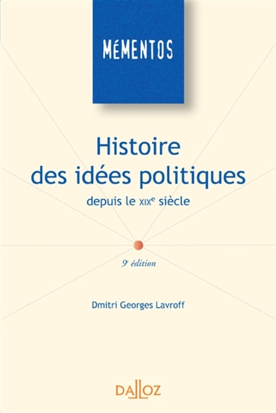 Couverture_Histoire des id&eacute;es politiques depuis le XIXe si&egrave;cle