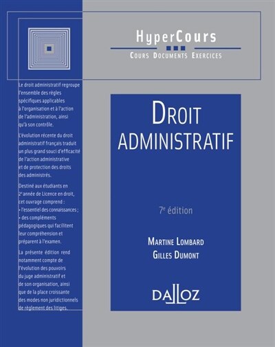 Front cover_Droit administratif