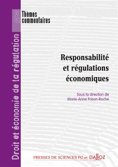 Couverture_Responsabilit&eacute; et r&eacute;gulations &eacute;conomiques