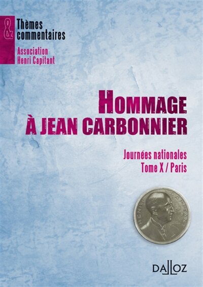 Front cover_Hommage à Jean Carbonnier