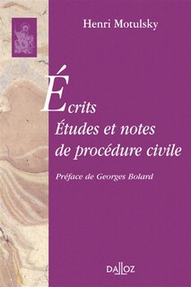 Front cover_Ecrits, études et notes de procédure civile