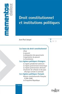 Couverture_Droit constitutionnel et institutions politiques