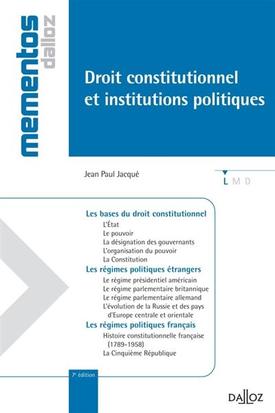 Couverture_Droit constitutionnel et institutions politiques