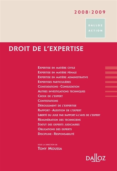 Front cover_Droit de l'expertise 2008