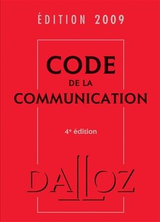 Front cover_Code de la communication 2009